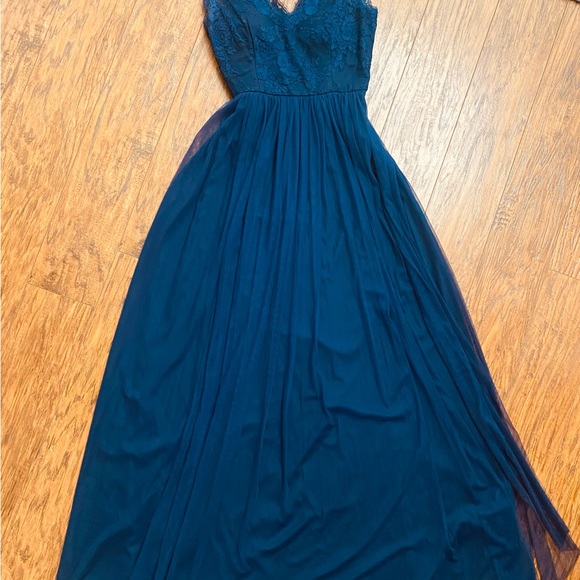 Anthropology BHLDN Hitherto Navy Samantha Lace Maxi Dress - Picture 4 of 8